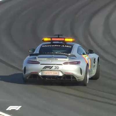 Bernd Mayländer is drifting at Istanbul circuit