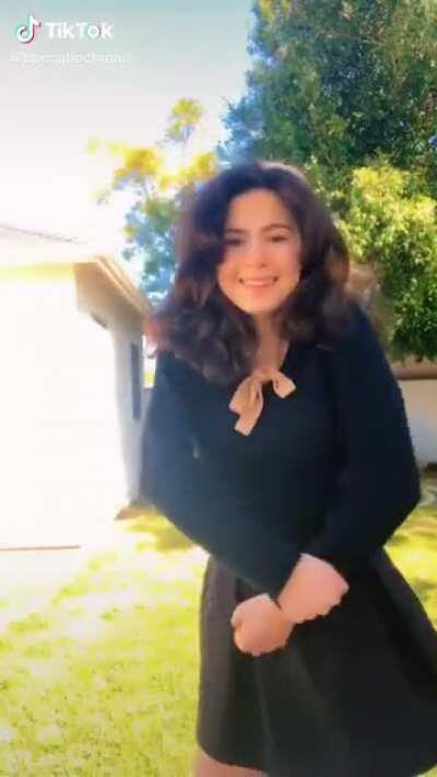 Becca doing a little dancey dance