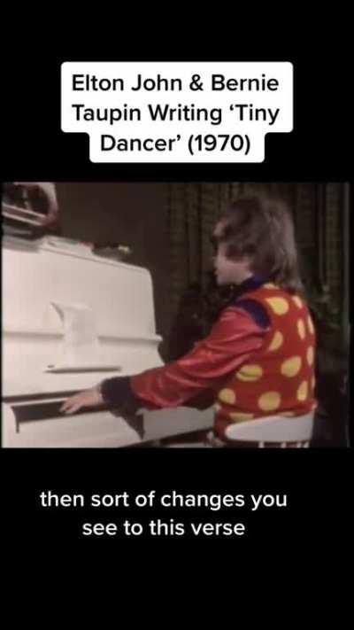 Elton John and Bernie Taupin writing Tiny Dancer - 1970