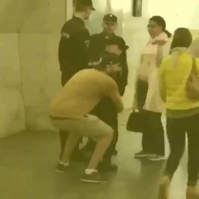 LibRight getting arrested after exercising his God given right to acquire a police officer for personal use, literally 1987