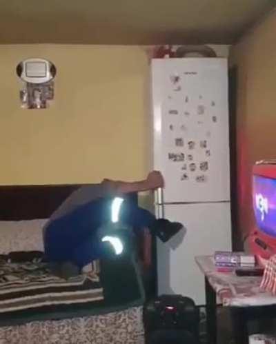 Genius lights a firecracker and puts it in the fridge!