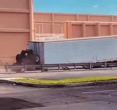 WCGW driving through a bollard