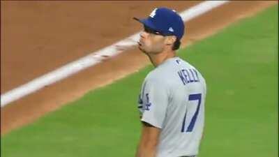 Joe Kelly making faces at Carlos Correa.