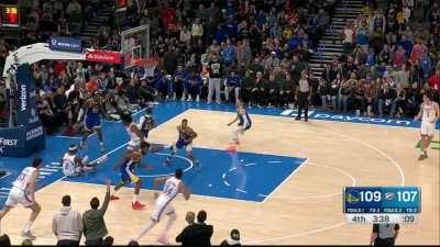 [Highlight] Looney gets a crucial block on a Shai iso, and Poole hits a 3 on the other end