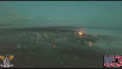 RU POV: Russian Grad MLRS and TOS-1A strikes UA positions in Belogorovka. 