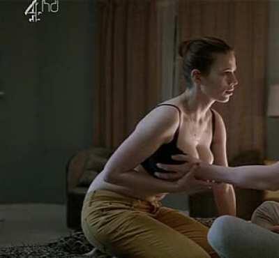 Hayley Atwell making you feel her tits before you fuck them