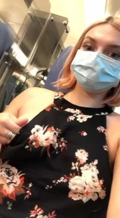 Just a little goth teasing on the train 🙈