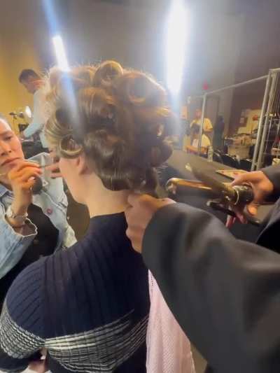 Getting ready for the Rachel Antonoff & Susan Alexandra fashion show