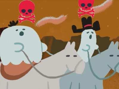 Partner and I on our way back to the lobby after getting burned out