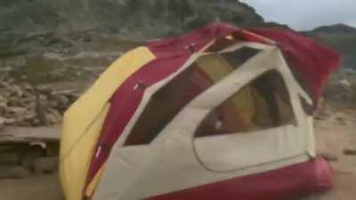 Let’s go camping on top a mountain they said....it’ll be fun they said.