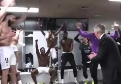 Carlo Ancelotti to the Real Madrid squad after the great victory against Barcelona: 