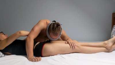 Pushing his head down to suck my strap-on! Would you let this happen to you?