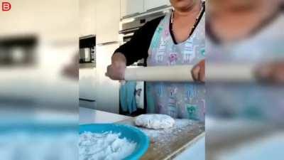 Doing a cooking show online.