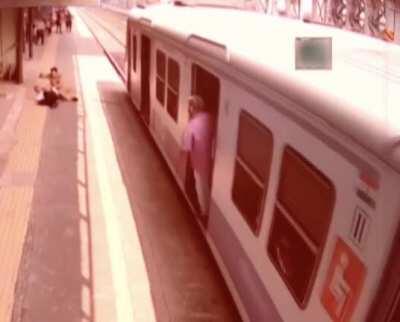 running over the tracks