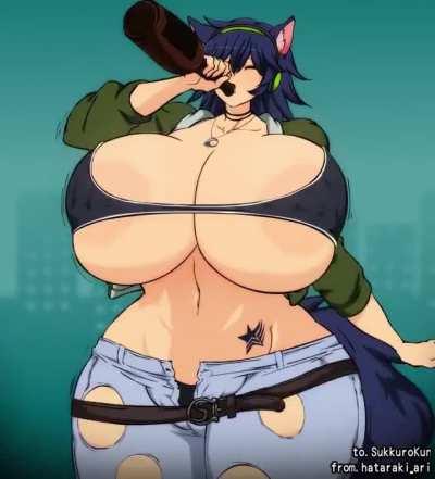 SakkuroKun Drinking w/ Cartoon SFX