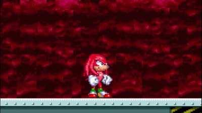 Knuckles tries (and fails) to hit Sonic (video by DMG)