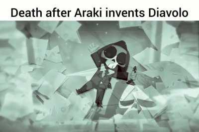 Let the poor Reaper rest, Araki