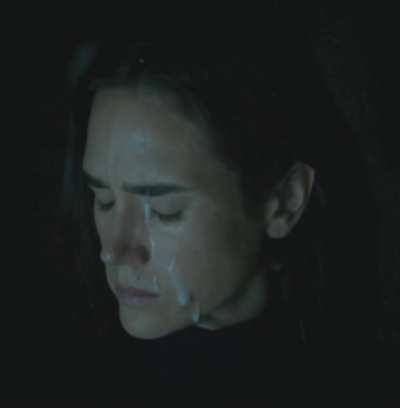 In the movie Shelter (2014), Jennifer Connelly is depicted getting a cumshot straight to face