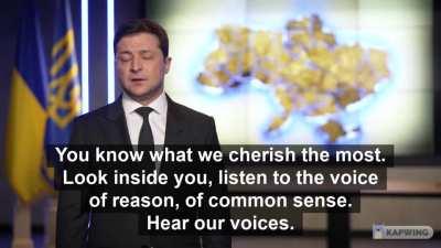 President Zelenskyy's heartbreaking, defiant speech to the Russian people [English subtitles]