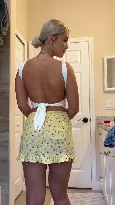 Tight little skirt for easy access