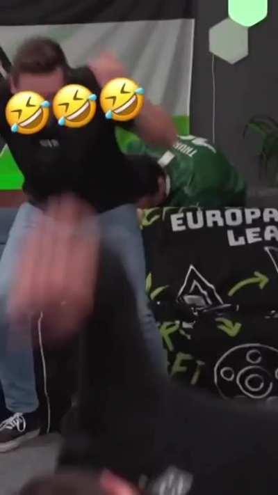 Watching football in silence