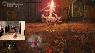 After almost half an hour I defeated the Draconic Tree Sentinel but every time I rolled I rolled in real life