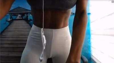 Strong Hard-bodied Ebony Personal Trainer