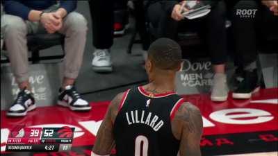 [Highlight] Dame gets a stop on Siakam, then Siakam grabs his leg and trips him for the flagrant