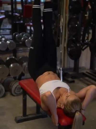 Norwegian athlete and model Elisabeth Sletten [gif]