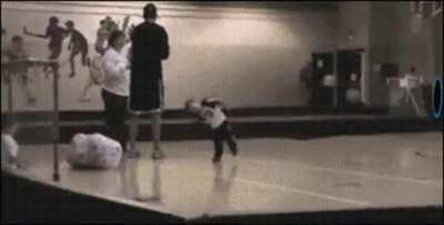 Boy kicks football into the abyss. The abyss kicks it back.