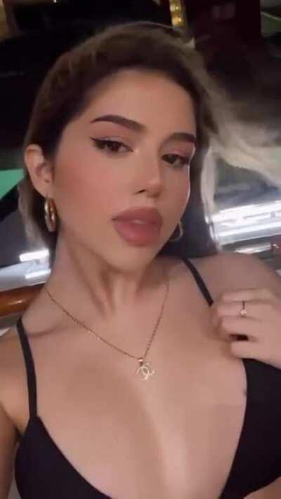 Amanda blowing in the wind