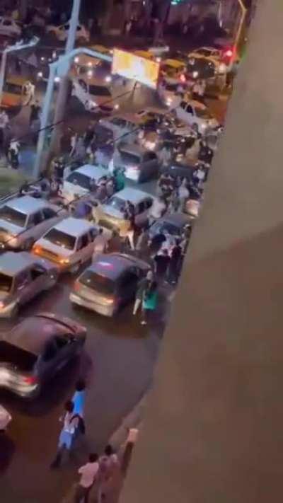 people beating up moral police in iran