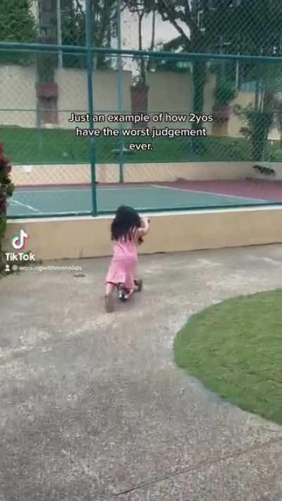 Watch the wall! Oops.