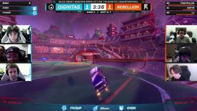 Evoh hits a nasty fadeaway shot off SR's backboard catching everyone off-guard