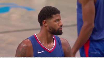 [Highlight] Harden throwns a perfect inbounds pass but Paul George loses it off his face