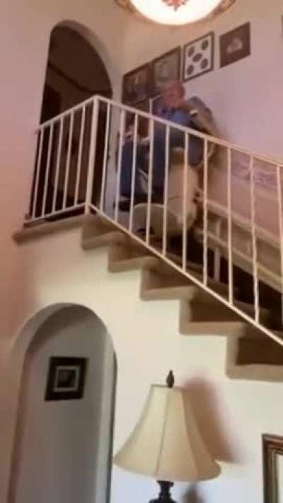 Grandpa got a chair lift today.