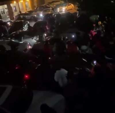 Idiots congregate in large groups