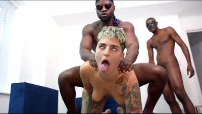 Enjoying while his mates line up for their turn 