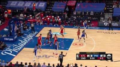 [Highlight] Shake Milton beats the shot clock with a leaning 3 pointer