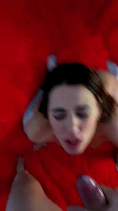 I love sucking the gardener's balls when my husband is away! My husband has small balls, but the gardener has huge ones! Of course I ask him to film me and I show my husband his missing balls! haha