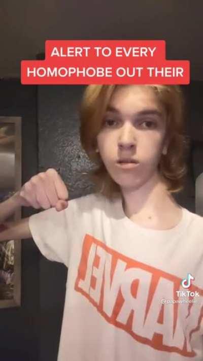 Just a “test” for all you homophobes