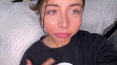 Would you love the view of your thick cum all over my face?