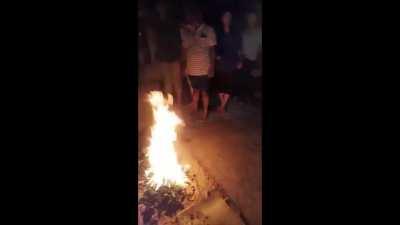 Pouring petrol on fire