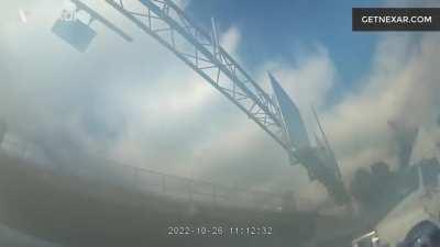 an idiot who was probably texting and driving decides to get into HOV-lane for ultimate backshot