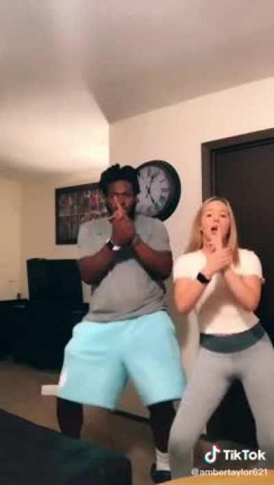 New dance with her boyfriend