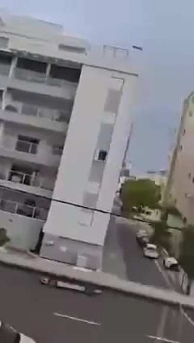 Direct impact of rocket fired by Hezbollah from Lebanon in Nahariya, northern Israel