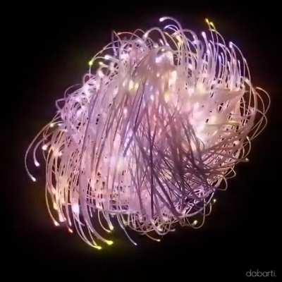 The way these dots of light move and scatter is just beautiful.