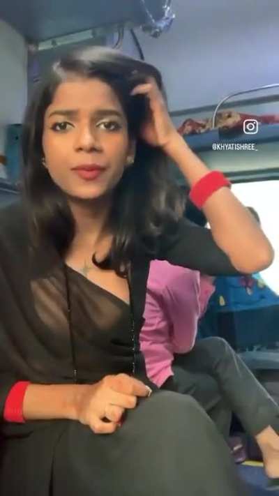 I am always concerned about Khyati shree's safety whenever I see her videos. Is it safe in Indian trains for an influencer to travel like this? this is not even a ac coach, looks like a general class