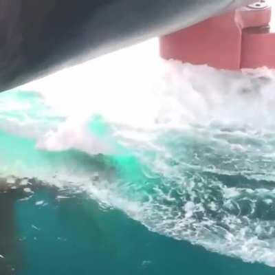 The cavitation coming off that screw