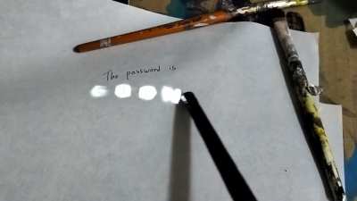 [OC] Prop idea: a magic wand that reveals the secret